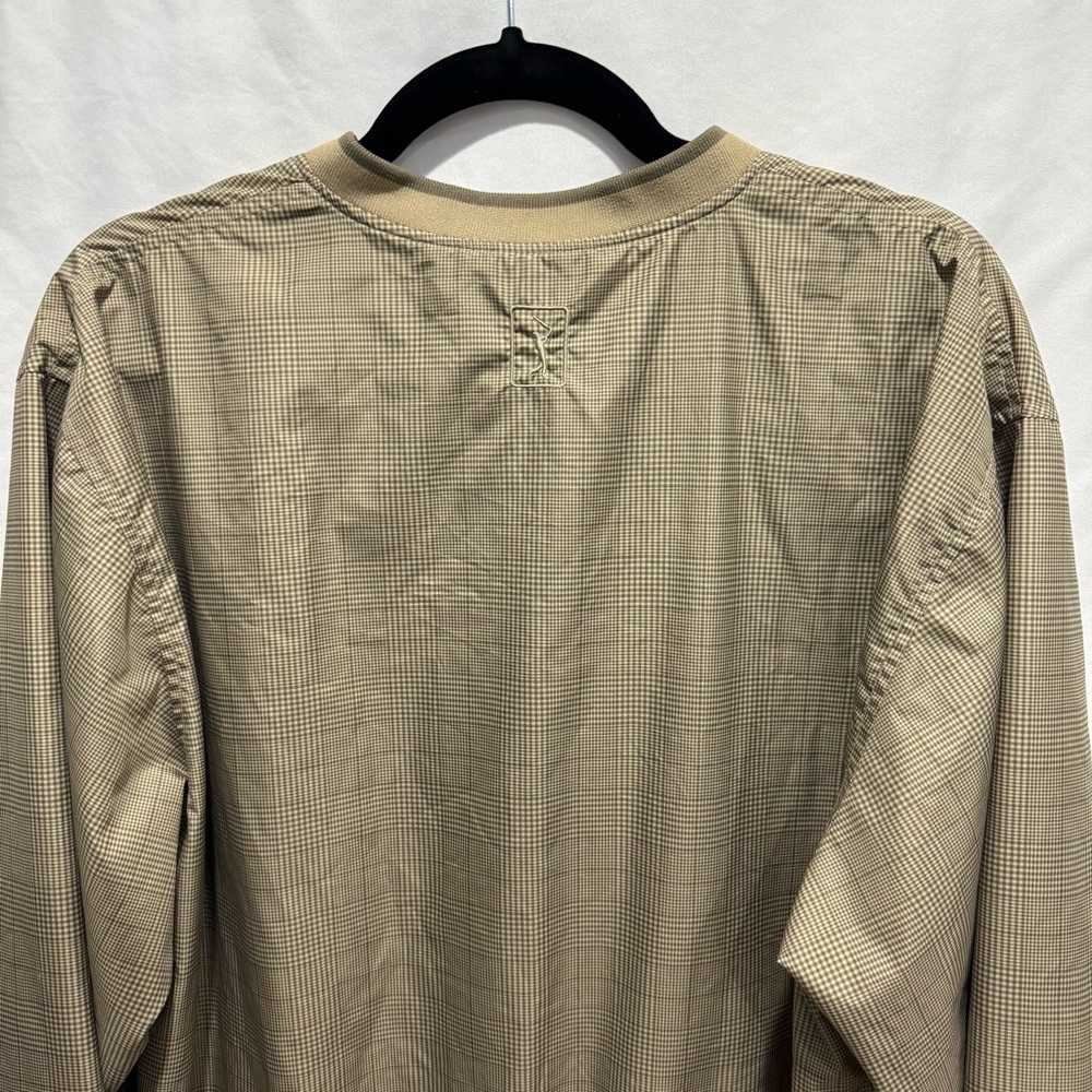 PGA TOUR Men’s Pullover Windbreaker Jacket Plaid‎ Beige  Large Golf Performance - Picture 9 of 16